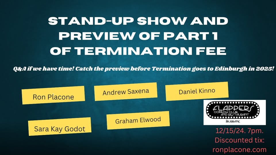 TERMINATION FEE – Part 1 : Preview + Comedy Show and Q&A